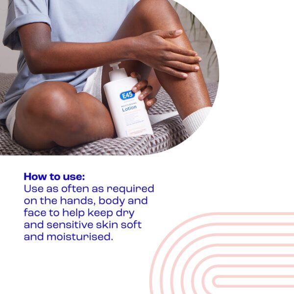 E45 Moisturising Lotion 500 ml for Dry & Sensitive Skin - Long-Lasting Hydration Protect from Dryness, Reduce Redness - Dermatological Body Moisturiser Lotion - Body Lotion - Daily Moisturiser