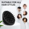 38 Finger Enlarged Scalp Massager Hair Growth,Head Massager,Silicone Scalp Brush Shampoo Brush for Hair Care,Scalp Scrubber,Hair Brush Wet Dry Comb,Scalp Exfoliator for Men Women Pets (Black)