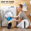 KASURE Exfoliating Back Scrubber for Shower & Bath Towel, Double-Side Use Exfoliate Washcloth Bath Tool, 37 Inches Back Washer with Handles, Shower Back Scrubber （2* Invisible Hook Included）