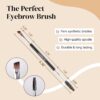 Keshima Duo Eyebrow Brush - Premium Quality Angled Eye Brow Brush and Spoolie