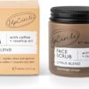 UpCircle Coffee Face Scrub - Citrus Blend For Normal + Dry Skin 100ml - Shea Butter, Coconut + Rosehip Oil - Natural, Vegan Face Exfoliator For Soft, Smooth Skin