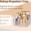 Homeanda Makeup Organiser Storage Compartments, Skin Care Cosmetic Organiser, Makeup Organiser and Storage(transparent)