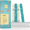 Onsen Secret Japanese Nail File - Professional 10-Pack Nail Files, Double Sided Natural & Acrylic Nail Filers - 120/180 Grit - Disposable, Salon Smooth, Best Nail File for Shiny Nails