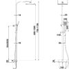 Ronvie Shower System Thermostatic Set, Chrome Shower Riser Rail Mixer with Adjustable Rainfall Shower Head, Scalding Protection Shower Tap, Anti-Kink Shower Pipe