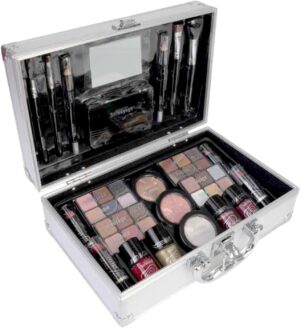 bonvoyage, Bon Voyage Makeup Set, 43-Piece Make up Kit with Professional Make up, Includes Lipstick, Eyeshadow, Blush, Nail Polish and More, Makeup Kit for Women