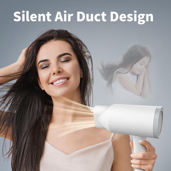 71InN-mnUL._AC_SL1500_.jpg Ionic Hair Dryer with Diffuser, Powerful 1800W Blow Dryer for Women & Men, Fast-Drying Hair Dryer with Nozzle for Home, Salon, Travel