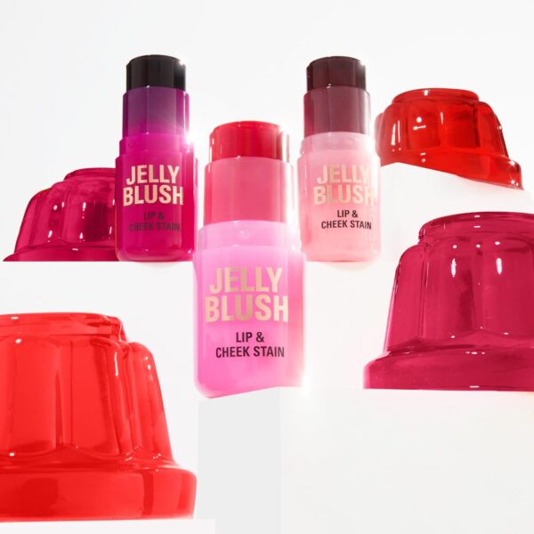 Revolution Beauty, Jelly Blush Stick Lip & Cheek Stain, Long-Lasting & Buildable with Hyaluronic Acid & Aloe, Vegan & Cruelty-Free, Strawberry Red