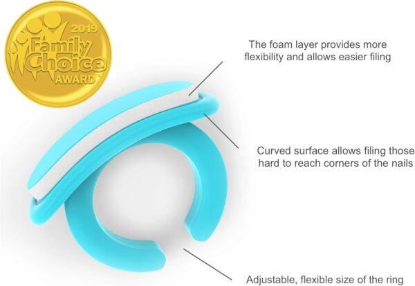 Wearable Baby Nail File with a Ring for Your Finger I Very Useful Baby Nail Care Set for Newborns I 18 Snap-Off Disposable Files/Baby Nail File (New Baby)
