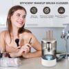 Electric Makeup Brush Cleaner Machine,USB Automatic Makeup Brush Cleaner,Quick Wash in Seconds Cosmetic Brushes Cleaning Tools,Hand Free Make up Brush Cleaner Set for Cleaning and Drying
