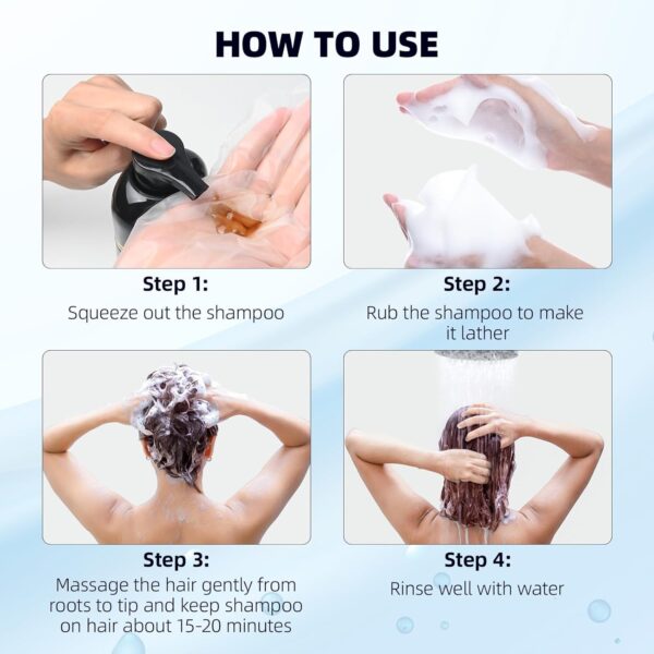 71J-Qqbvk0L._SL1500_.jpg Ivnil Dark Brown Hair Dye Shampoo 3 in 1 for Women/Men Hair Color for Grey Coverage Seimi Permanent Instant Champu Para Canas Mujer for Men - Herbal Natural Dye Cover Gray