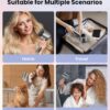 Hair Dryer, 150000 RPM Portable Professional High Speed Ionic Blow Dryer for Fast Drying, 500 Million Negative Ions Care & Heat-Control & Low Noise with Magnetic Diffuser & Nozzle, 5 Temps & 3 Speeds