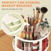 Auxmir Makeup Organiser, 9 Layer Large Capacity Beauty Cosmetic Storage for Perfume Jewellery, Revolving 360° Rotatable Makeup Holder Stand for Dressing Room, Bathroom, Bedroom, White