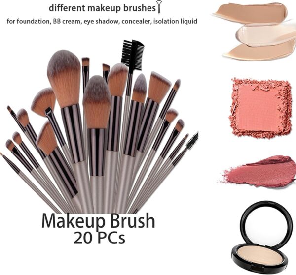 LHLXZQ Makeup Brush Set, 33 Pcs Makeup Tool Set with Makeup Sponge, Powder Puffs, Brush Cleaner, Professional Face Makeup Brushes for Foundation Powder Concealers Eyeshadow Blush, etc