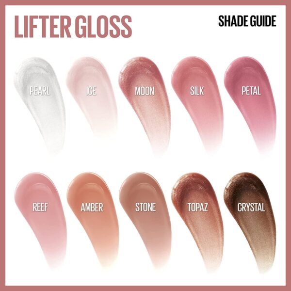 Maybelline New York Lifter Gloss, Plumping & Hydrating Lip Gloss with Hyaluronic Acid, 5.4 ml, Shade: 005, Petal