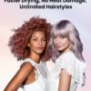 Hair Dryer, 150000 RPM Portable Professional High Speed Ionic Blow Dryer for Fast Drying, 500 Million Negative Ions Care & Heat-Control & Low Noise with Magnetic Diffuser & Nozzle, 5 Temps & 3 Speeds