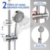 71K6Qt0OJQL._AC_SL1500_.jpg BIMVER Shower Mixer Set, Height Adjustable Shower System with 5 Jet Types Handheld Shower & 30×30cm Square Overhead Rainfall Shower Head, Water Saving Stainless Steels Shower Kit Without Tap, Chrome