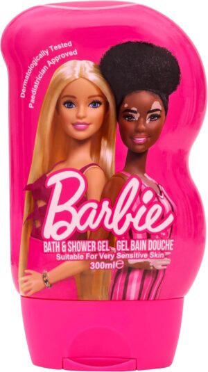 Barbie Children's Bath & Shower Gel 300ml - Suitable for Sensitive Skin - Paediatrician Approved - Children's Bubble Bath