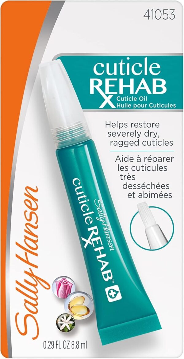 Sally Hansen Moisturising Cuticle Rehab Oil, for Restoring Dry Cuticles - 8.8 ml