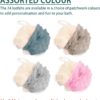 Sadocom 24 Pack Travel Loofah, Individually Wrapped Small Loofah Shower Pouf, 4 inch Mini Bath Sponges for Shower, Multicolor