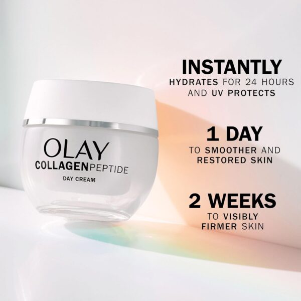 Olay Collagen Peptide Face Moisturiser Day Cream SPF 30, Skincare with Niacinamide 99% Purity and Antioxidant Vitamin E Advanced Anti Aging Skin Care: Strengthens, Restores, Hydrates, 50ml