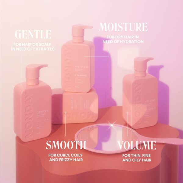MONDAY HAIRCARE Moisture Shampoo + Conditioner Set, 12 Fl Oz (Pack of 2)