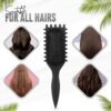 New 2025 Curly Hair Brush, Curl Defining Brush,Curly Hair Brush, Flexible Detangling and Styling Brush, Reduces Frizz and Pulling, Perfect for Wet & Dry Hair Care (BLACK)