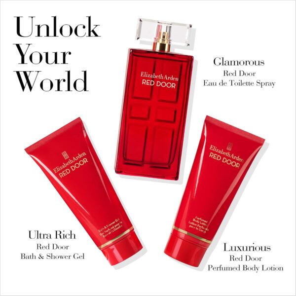 Elizabeth Arden Red Door Eau de Toilette Spray, 50ml, floral woody perfume, luxury fragrance for women