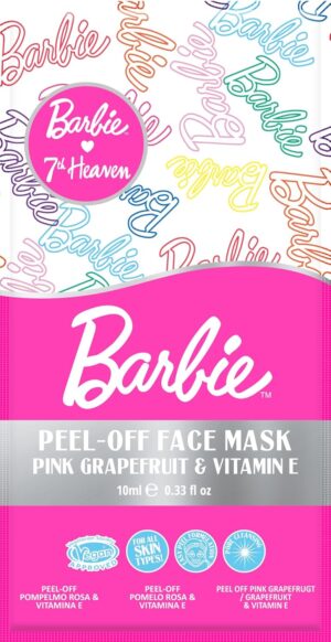 7th Heaven Barbie Pink Grapefruit & Vitamin E Peel-Off Face Mask - Pore Cleansing - For All Skin Types