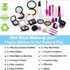 Pretend Play Makeup Kit for Girls, Kids Pretend Makeup Set with Cosmetic Bag for Birthday, Christmas