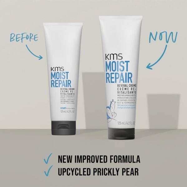 KMS MoistRepair Revival Cream, 125ml, New and Improved Formula, Moisture & Manageability, with Upcycled Prickly Pear, Vegan Formula