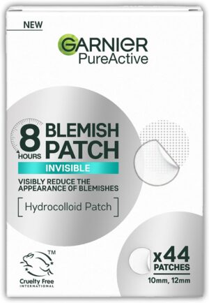 Garnier 8H Blemish Patches - Hydrocolloid patches to reduce the appearance of spots in 8H, Ultra-thin & Invisible on all skin tones - 44 Patches