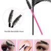 LIONVISON Disposable Makeup Applicators, Makeup Mixing Palette with Spatula and 262 PCS Disposable Makeup Brush Tools, Mascara Wands Lip Brushes Eyeliner Brushes Makeup Hair Clips with Organizer Box