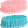 DNC Silicone Body Scrubber Exfoliating Shower Bath Body Brush 2 Pack