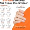 Modelones Nail Strengthener and Cuticle Oil Nail Care 8 in one Ridge Filling Nail Repair Kit Nail Growth Treatment for Thin& Damaged Nails, Moisturizes Dry Skin, Repairs Cuticles Nail Growth Oil 15ml