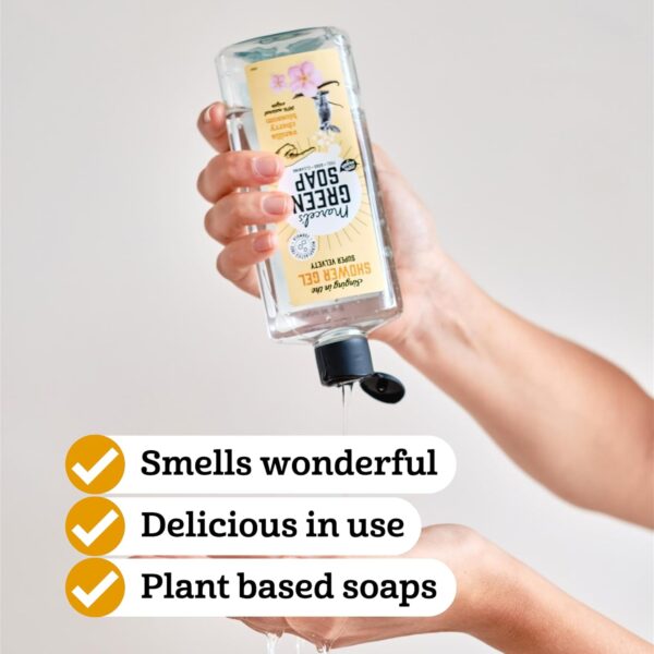 Marcel's Green Soap - Shower Gel Vanilla & Cherry Blossom - Paraben Free - Microplastic-free formula - Recycled plastic bottle - 98% biodegradable - Vegan - 300 ml