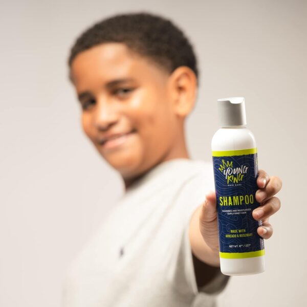 YOUNG KING HAIR CARE Kids Shampoo For Boys | Cleanse and Hydrate Natural Curls | Plant-Based and Harm-Free (8 oz)