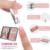 ZIZZON Manicure Set 18 in 1 Professional Pedicure Set Nail scissors Grooming Kit with Leather Travel Case Pink