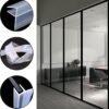 F Shape Bath Shower Screen Seal Strip Soft Rubber Shower Door Seal Strip 2 Metres Long Shower Seals Fits 6-10mm Glass for Curved and Vertical Screens or Doors (F-6MM)