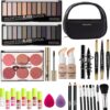 JWEX All in One Makeup Set with Storage Bag Portable Travel Makeup Kit for Teenager & Beginner, Includes Eyeshadow, Eyeliner, Mascara, etc