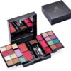 Holzsammlung Mini Professional Makeup Kit for Women Full Kit with Mirror 25 Colors All in One Make up Gift Set for Girls Included Eyeshadow, Concealer, Blusher, Lipstick, Eyeliner, Brush