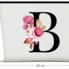 A-Z Personalized Makeup Bag,Birthday Gifts for Women Mom,Gifts for Best Friend,Bride Bridesmaid Cosmetic Bag(B)
