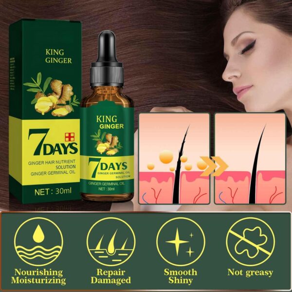 71Ng1gtZtL._AC_SL1500_.jpg Ginger Anti Hair Loss 7 Days Oil,Ginger Hair Growth Oil,Hair Loss Treatment for Women,Hair Growth Serum,Repair Damaged Hair,Ginger Hair Growth Germinal Oil,Hair Strengthening Products,Hair Thickening