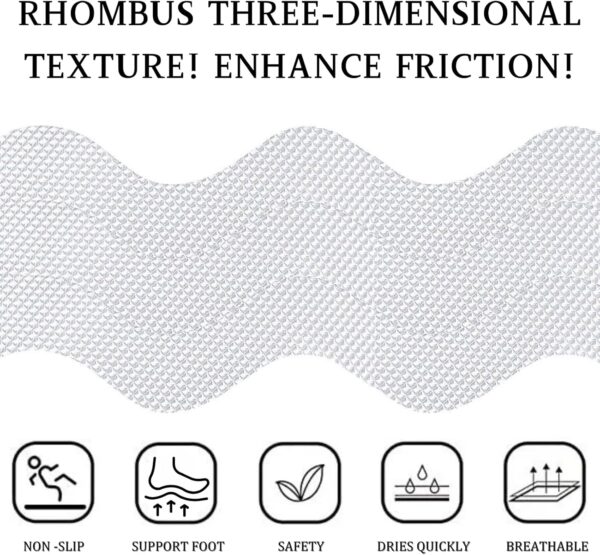 LUFFLOK 24 Pcs Bath Stickers, Non Slip Bath Stickers, Transparent Self-Adhesive Shower Stickers, Anti Slip Grip Stickers for Bath Tub, Stairs, Shower Room, Slippery Surfaces (24 Pcs)