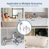 Bathroom Sink Taps with Shower Head, Bath Taps with Shower Attachment, Modern Bath Mixer Taps with Shower Kit, Bath Filler Spout,Solid Brass Body