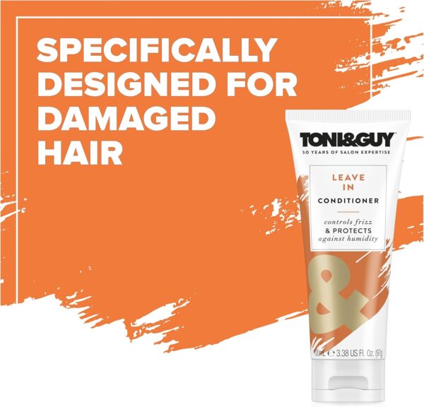 Toni & Guy Leave In Conditioner for Damaged Hair, Controls Frizz & Protects Against Humidity, Perfect for Smoother and Softer Hair, 100ml