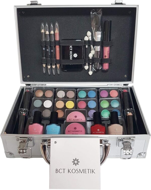 BCT-Kosmetik 52 Piece Vanity Case Make Up Set Storage Box Beauty Cosmetic Gift Travel Make Up Carry Box Christmas