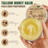Tallow and Honey Balm, Deeply Moisturizing for Face & Body, Tallow Face Moisturizer, Grass-Fed Beef Tallow for Skin, Soothing All-Natural Moisturizer for Dry and Sensitive Skin, 2.5 oz