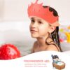 RosewineC Baby Shower Cap Shield for Eye and Ear Protection, Adjustable Hair Washing Bath Hat Shower Cap for Kids from 6 Months to 9 Years Old, Crown Shape (Pink)