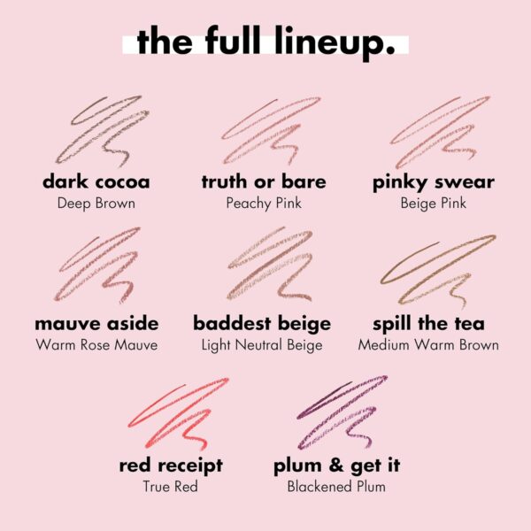 e.l.f. Cream Glide Lip Liner, Shape & Sculpt Lips, High-Pigment Pencil, Semi-Matte Finish, Vegan & Cruelty-Free, Mauve Aside