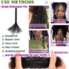 Kackanaa 16 Inch Afro Kinky Curly Human Hair Bulks for Dreadlock Extensions 1 Pack Marley Twist Hair Bulk for Mini Twist Repair Locs Springy Afro Twist Human Hair Bulk, 30g /Pack